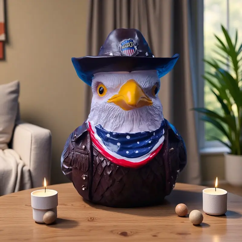 New Duck Series Resin Decorative Statue, Small Resin Ornament for Home Decoration, Usa 250th Anniversary Memorial Duck