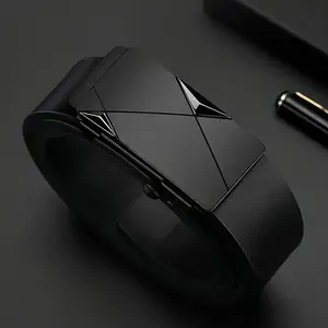 Men's Genuine Leather Automatic Belt – Premium Casual & Dress Belt for Jeans, Office & Everyday Wear | Adjustable Buckle | Durable Stitching