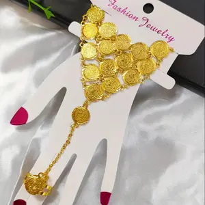 Money Coin Bracelet for Women Men Gold Color Coins Bangles African Isiamic Muslim Arab Middle Eastern Wedding Bracelet Jewelry
