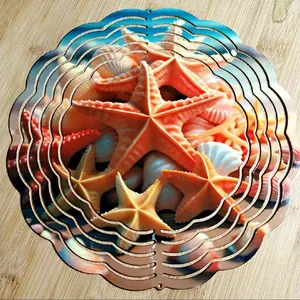 Beach Sea Shell Wind Spinner for patio or home decor