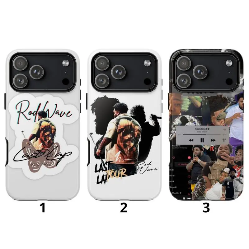 Rod Wave Tour Vibes Protective Smartphone Casing Set - Fan Gift, Soft TPU Hard Cover, Shockproof Slim Profile, Exact Cutouts, Camera Safety, Durable for iPhone 12-17, Samsung S22-25 Handheld Devices, Mobile Phone Protection Accessories