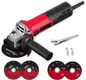 Angle  4-1/2 inch Electric  Tools 750W 6.5 Amp Metal , 11500 RPM, with Grinding and  Wheels, Auxiliary Handle, Wrench for  and Grinding