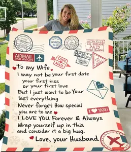 Gift for Wife Christmas Wife Gifts Ideas to My Wife Birthday Gift Christmas Love Blanket Anniversary Romantic Gifts for Wife Warm Bed Throw Blanket