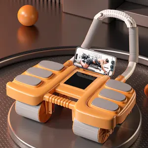 New Automatic Rebound Ab Roller Wheel with Elbow Support and Four-Wheel Design, Home Gym Core Exercise Equipment, Portable Fitness Rollers