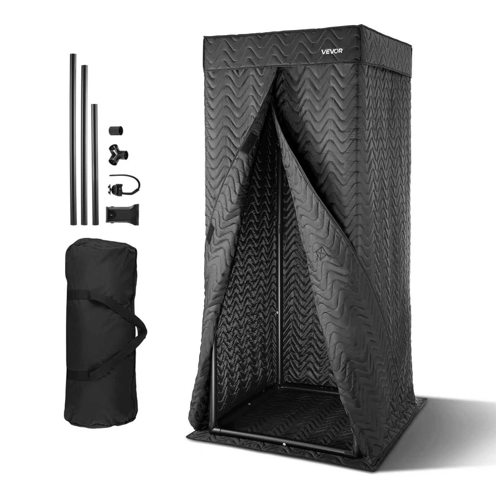 VEVOR 6.56 ft Portable Vocal Recording Booth with Travel Bag for Voiceovers, Home Studio Audio Recording Accessory [DealsForYouDays]