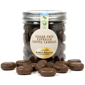 Andy Anand Sugar Free Espresso Coffee Candy, Stevia Candy for Diabetics, Hard Candy Sugar Free - A Delicious and Healthy Option 7 Oz