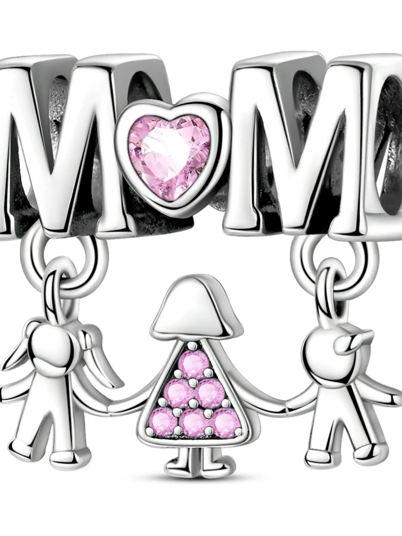 Mom Letter Charm Bead, Fashionable Jewelry Accessories for Women & Girls, Trendy All-match & Exquisite Jewelry for Birthday Gift, Letter Charm Beaded, Fashionable Charms