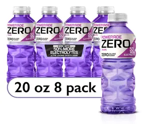 POWERADE Electrolyte Enhanced Zero Sugar Grape Sports Drink, 20 Ounce (Pack of 8)
