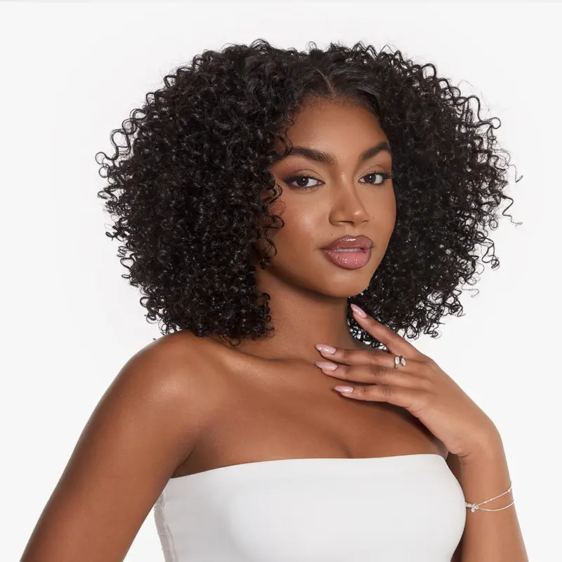 Frodio Veralux™ Blend Human Hair Jerry Curly Wig 13x6 Frontal Lace Wig | Glueless , Wear & Go Frodio Veralux™ Blend Human Hair Jerry Curly Wig 13x6 Frontal Lace Wig | Glueless , Wear & Go