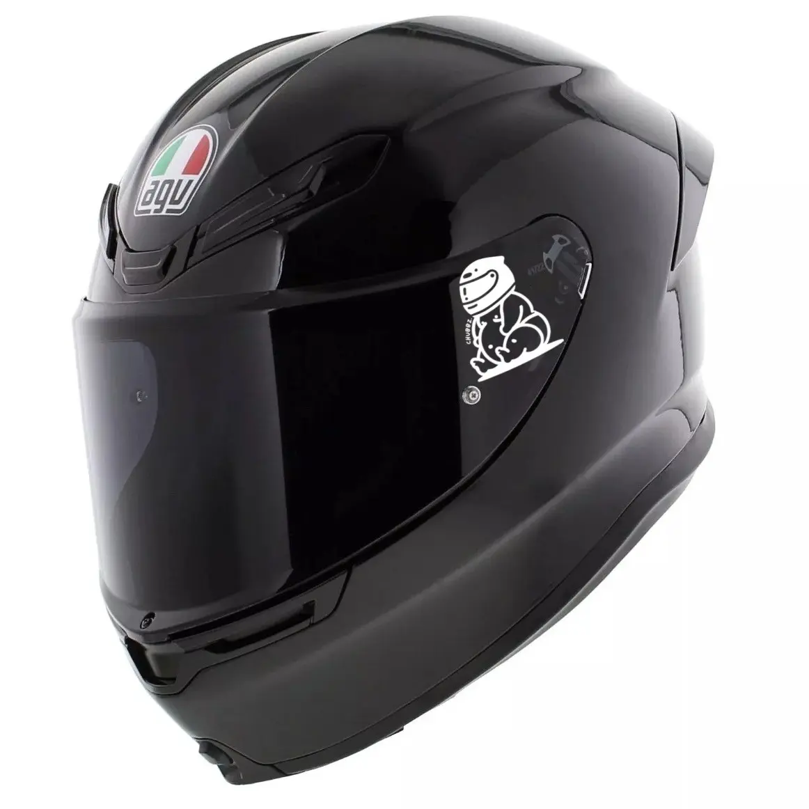 CHUBBZ Racing White Outline Sticker - High Quality