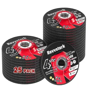 25 Pack Grinding Wheels 4-1/2 Inch for Purpose & Stainless, Grinding Disc 4 1/2 for Angle, Depressed Center 4.5" * 1/4" * 7/8" (115*6.0*22.2mm)
