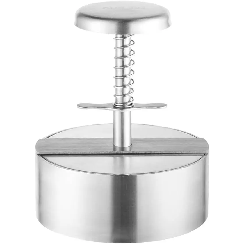 304 Stainless Steel Burger Press - 4.5" Hamburger Patty Maker, Heavy Duty Stainless Steel Burger Press for Ground Beef, Burgers (Dishwasher Safe)
