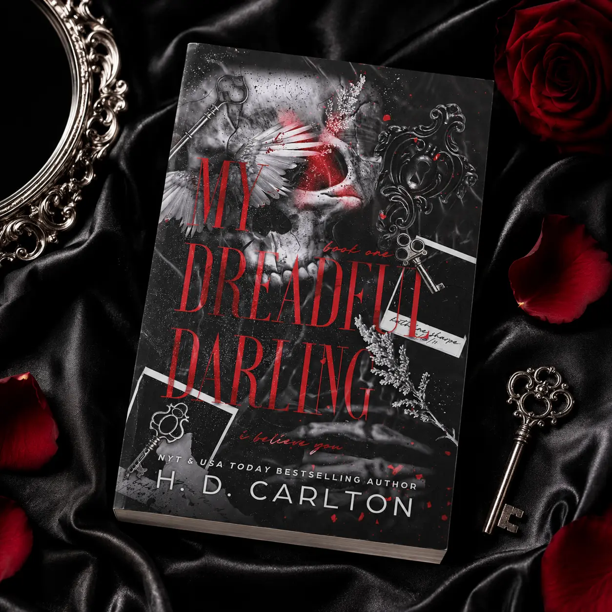 My Dreadful Darling By H.D. Carlton, Hollow Graves Book 1, Paperback Gothic Romance, Dark Suspense Fiction