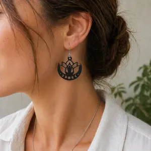 Moonlit Lotus Earrings