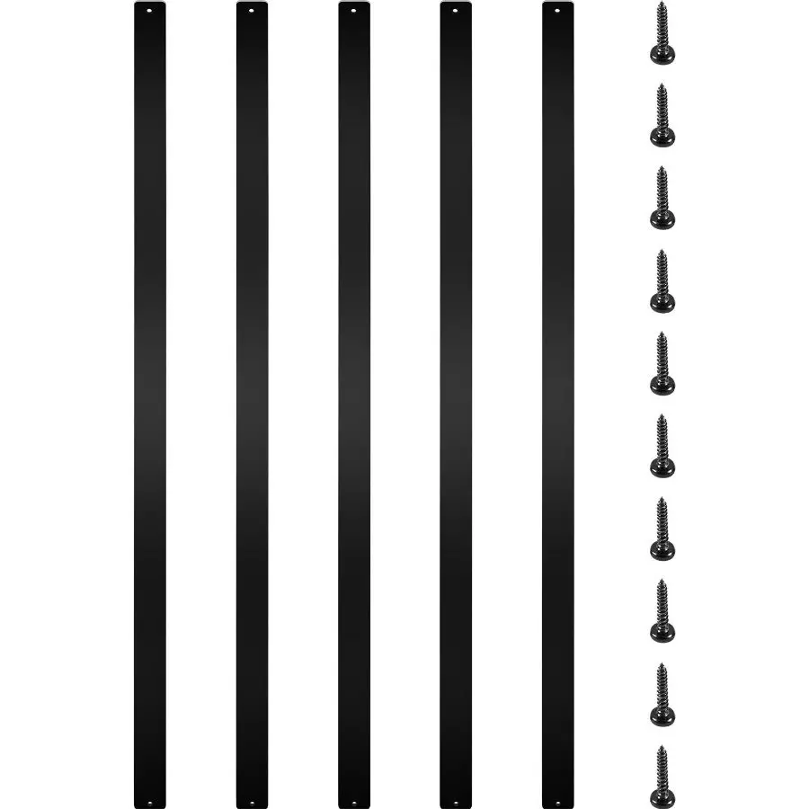 【Summerfinds】 76-Pack Bulk Aluminum Alloy Deck Balusters, 29.5x1x0.2in Staircase Spindles with Screws, Stylish Deck Railing for Wood & Composite Outdoor Stairs, Porchesdealsforyoudays