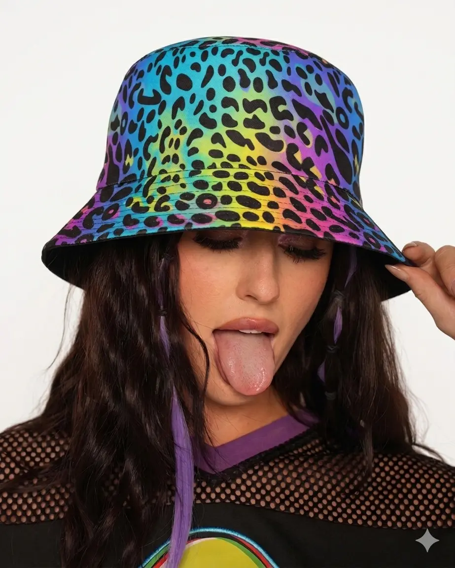 Cosmic Jungle Reversible Stash Bucket Hat
