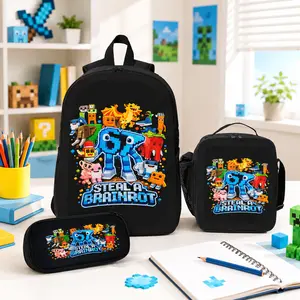 67 Six Seven Printed Backpack 3-Piece Set Includes Lunch Bag and Pen Case School Backpacks Travel Must-Have Back to School Graduation Gift