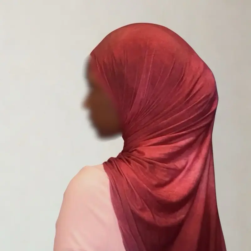 Elegant Modesty Hijab, Pink Moon Printed Design Jersey Material Headscarf Wrap