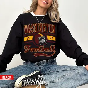 Washington Football Crewneck, Vintage Style Washington Sweatshirt, Washington Fans Gift Fabric Fit
