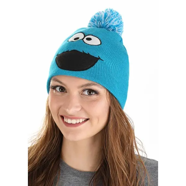 Cookie Monster Pom Winter Hat