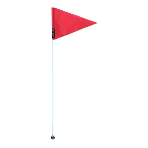 JLP 6 Ft Tall 1/4 In Pole 15x10 Flag Whip Mudding Off Road Desert Sports ATV-UTV Red