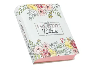 KJV Holy Bible, My Creative Bible, Faux Leather Flexible Cover Ribbon Marker, King James Version, White Floral (KJV Creative Editions) Imitation Leather – July 1, 2023