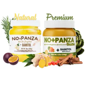 [2 Pack Bundle] Gel Premium de Jengibre No+Panza (Con Goji & Alcachofa) + Gel No+Panza Amarillo - CHUPA-PANZA Premium Ginger Massage Gel + Goji Berries + Cinnamon +. Bamitol, 8.8 Ounce (Pack of 1)