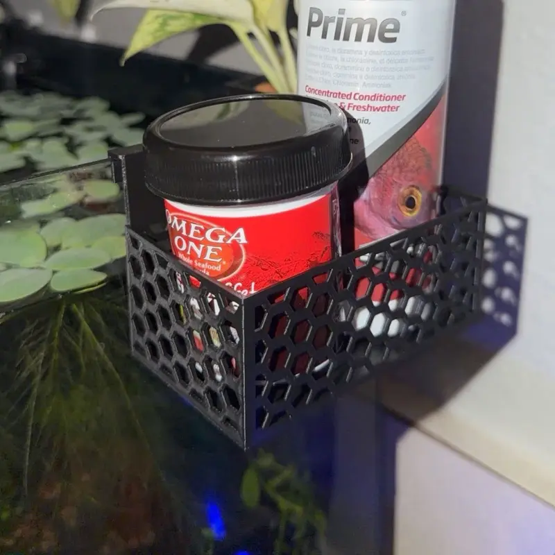 Rimless Aquarium Organizer Basket - Hanging Bottle & Supply Caddy for Rimless Tanks