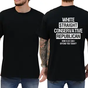 White Straight Conservative Republican T-shirt, Unisex Graphic Tees, Funny Shirts, Viral Tee, Casual Wear, Comfy Cotton
