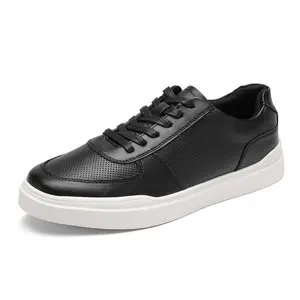 BRUNO MARC Men's Low-Top Closed Lace-Up Casual Trainers - Blacked-Out, Masculine, All-Day Walking Shoes, Versatile All-Seasons Footwear, Blacked-Out Casual Trainers