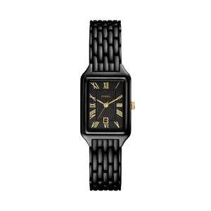 Fossil Women's Raquel Three-Hand Date, Black Stainless Steel Watch