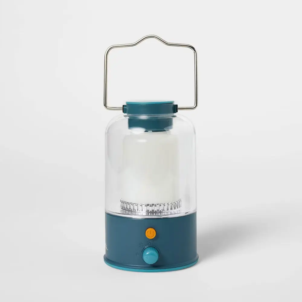 Rechargeable Large LED Portable Camp Lantern Teal Blue - Embark
