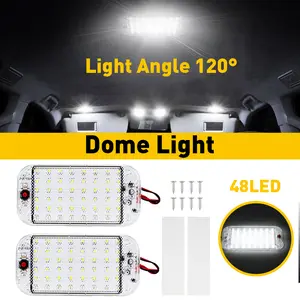 2Pcs 12V LED RV Ceiling Dome Light Car Interior Lighting for Trailer Camper RV