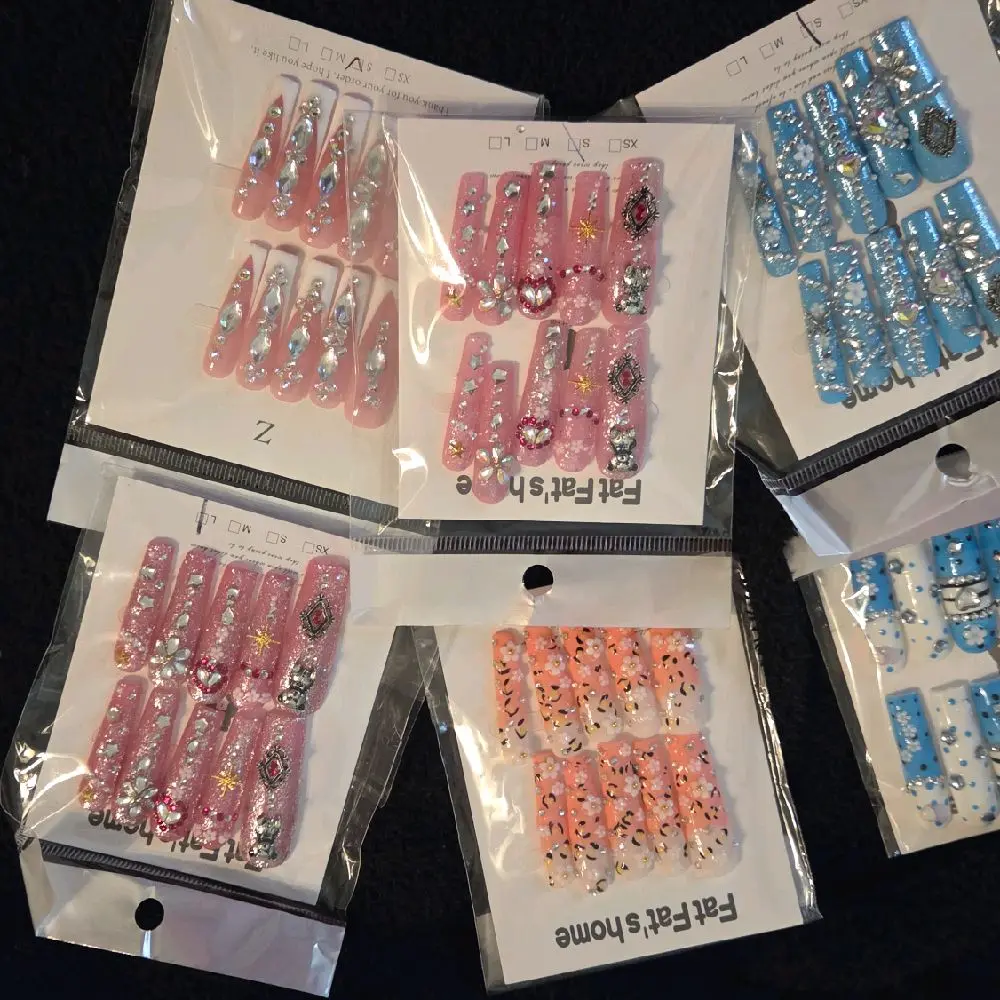 Long Square, Coffin, Silletto Press-On Acrylic Nails Long Square, Coffin, Silletto Press-On Acrylic Nails