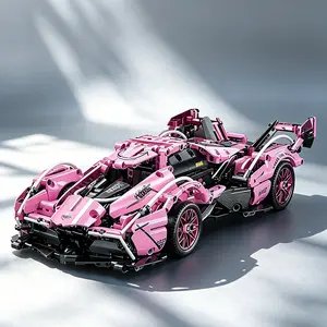 1330pcs V12 Racing Building Block Set, Fun DIY Model Kit, High Precision Abs Material, Perfect Gift for Holidays, Christmas, Halloween, Model Car Kit, Assembled Building Blocks