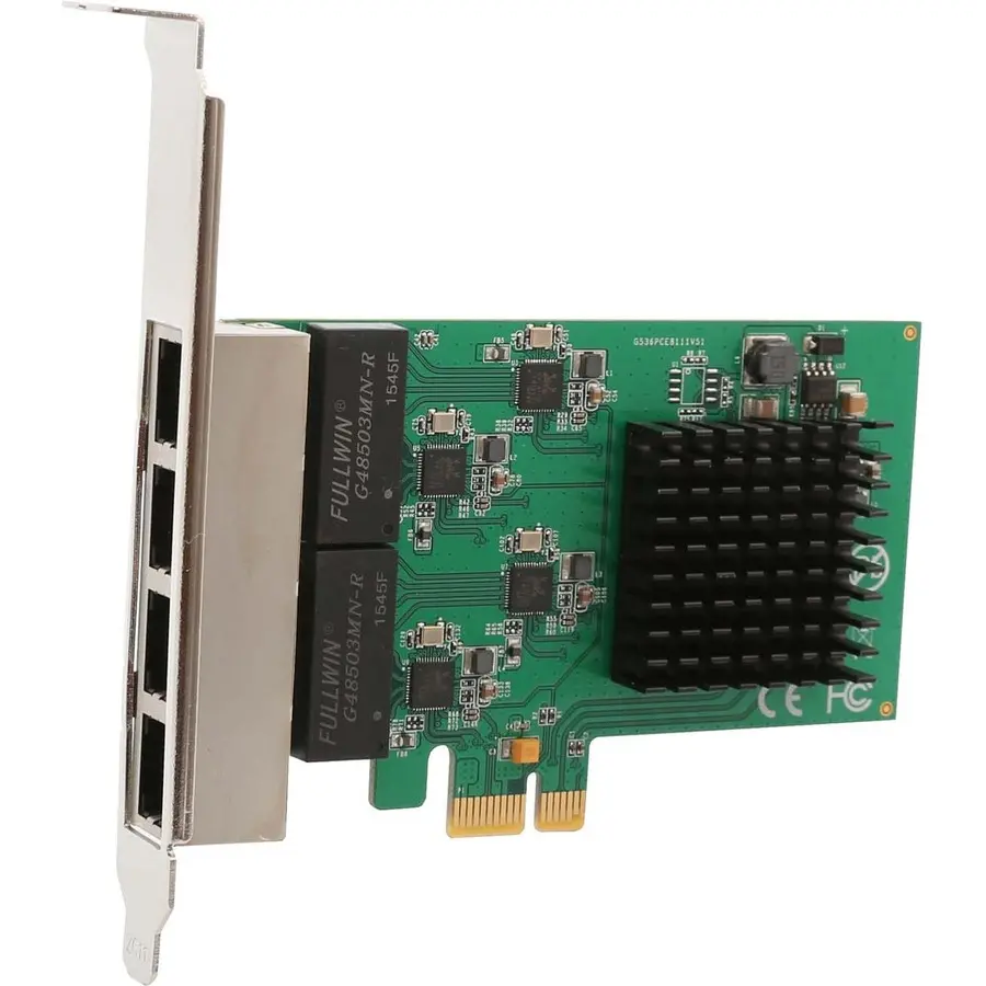 SYBA IO Crest 4-Port Gigabit Ethernet PCI-e x1 Network Interface Card