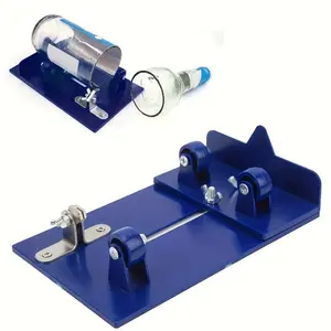 DIY Glass Bottle Cutter, Hand Tools - Thick High-Strength PC Board with Sharp Carbide Cutting Head, Ideal for Wine, Beer Bottles, Easy to Use Manual Retractable Handle, Perfect for Home Bar Setup, Bar Equipment, Durable Plastic Base
