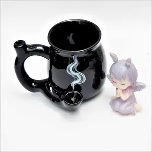 Creative Ceramic Mug, Multi-Use Coffee Cup, Milk Breakfast Bowl, Beer Glass, Smoking Pipe Holder, Unique Design Water Bottle