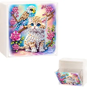 Wall Mounted Butterfly Diamond Painting Storage Box Rhinestone Diamond Painting Box Diamond Painting Container Box for Adults Beginners