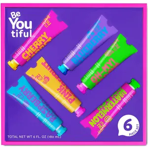 BeYoutiful Hand Lotion Set for Teens Fruity Travel Size Creams for Sleepovers BFF Parties, Girls Gifts, Vegan Moisturizer with Shea Butter