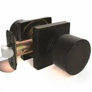Contemporary Passage Door Knob 2-3/8" and 2-3/4" Backset Grade 3 Matte Black