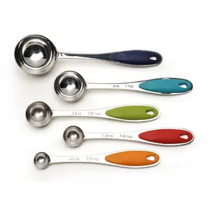 RSVP Set of 5 Color Handles Measuring Spoons