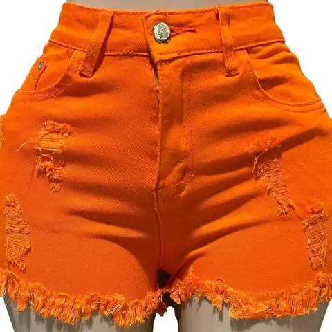 Women's Ripped Row Cut Denim Shorts Fashion Casual Pocket Design for Daily Holiday Vacation Wear Summer Style