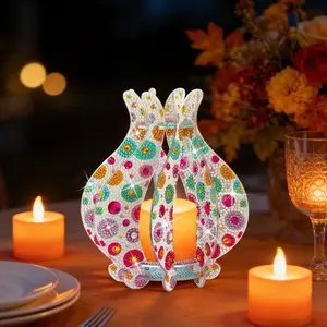 3D DIY Diamond Art Candle Holder Kit, Stress Relief Craft Set,Vase & Candle Holder with Test Tube, Elegant Home Decor & Unique Gift for Women