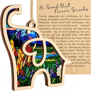 Elephant Friendship Gift with Story Card, Thoughtful Birthday Present for Women, Unique Bond Keepsake for Best Friends and Sisters, Heartwarming Home Decor, Purple Elephant Ornament for Special Occasions