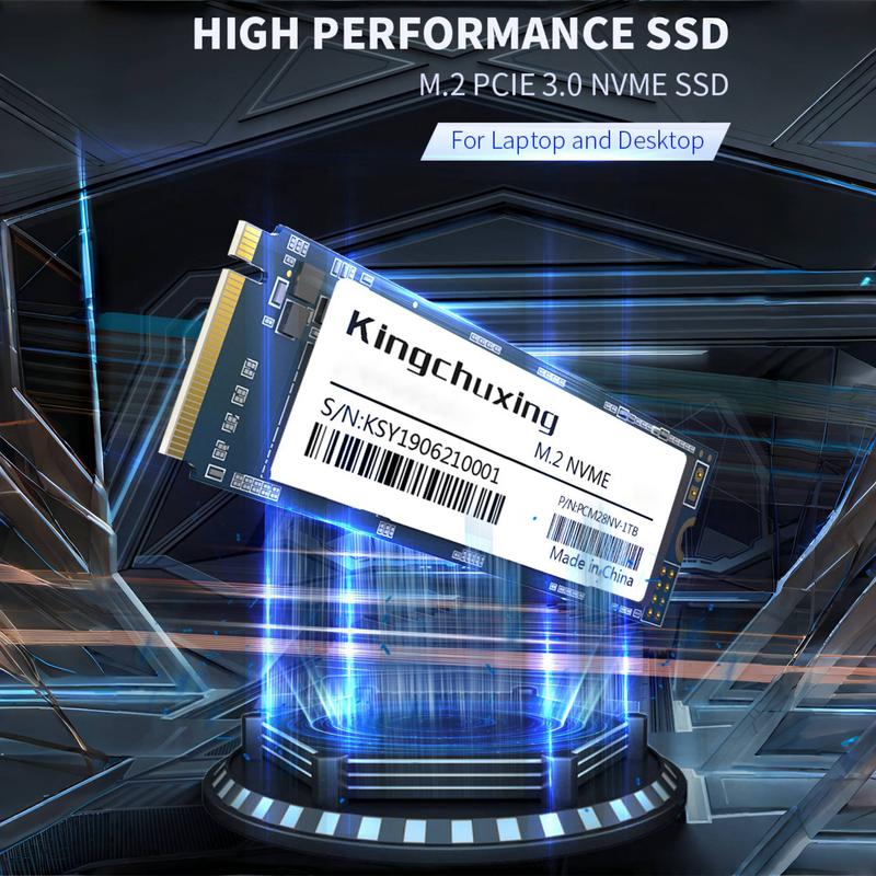Kingchuxing M.2 NVMe PCIe 3.0X4 SSD 1TB 512GB SSD M.2 2280 PCIe Hard Drive Disk Internal Solid State Drive for Laptop