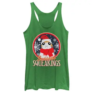 Women's Star Wars The Last Jedi Season Squeakings Porg Racerback Tank Top