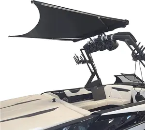 Wakeshade EXM Universal Boat Shade Extension 66"W x 62"L Heavy-Duty Premium Retractable Canopy for Ski & Fishing Boats Wind-Resistant Up to 30 mph