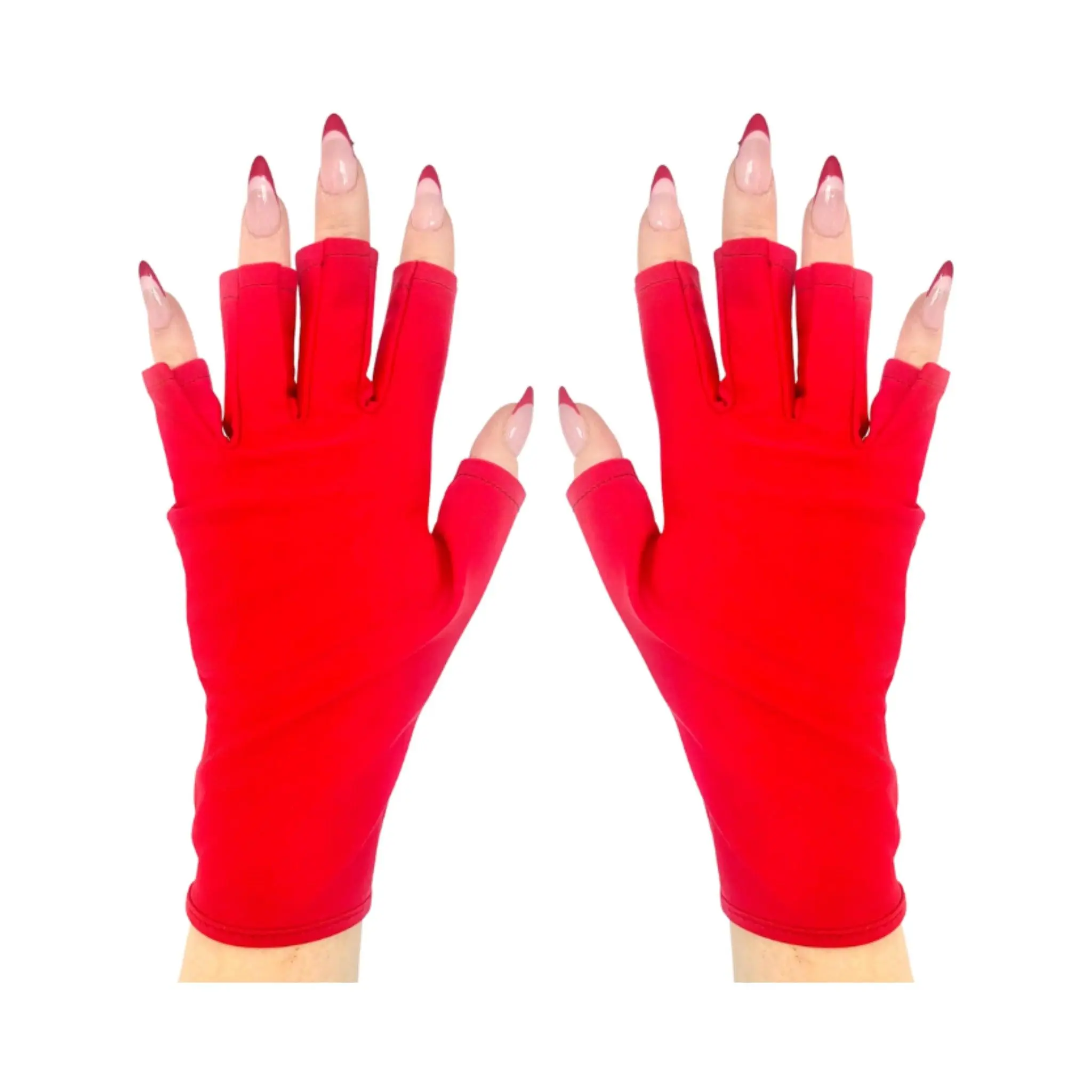 ManiGlovz The Original Dermatologist recommended UPF 50+ UV/ LED Protective Manicure and Sunblock Glove - Red Lacquer