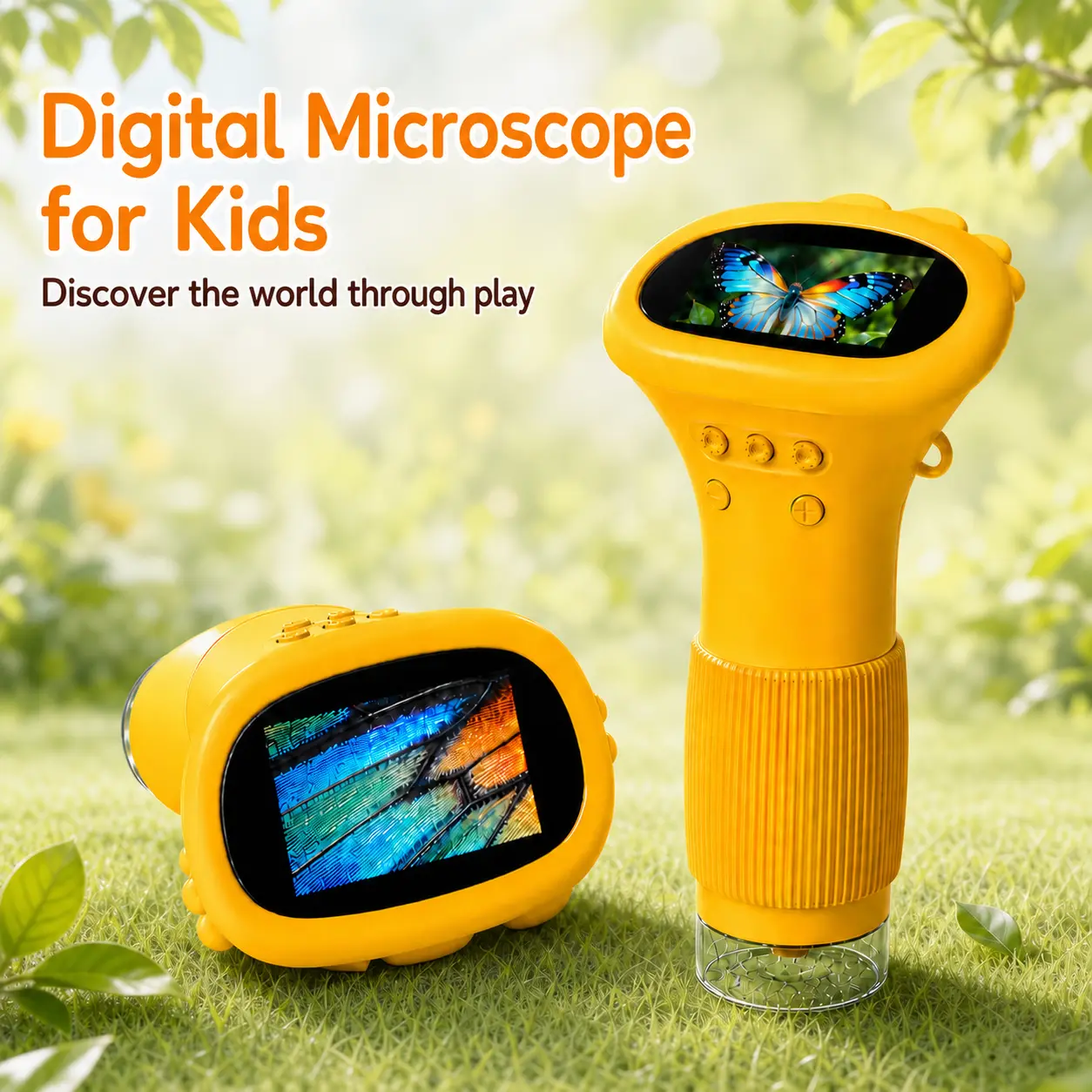 ASPOVEN 2'' Kids Microscope 1000X Handheld Digital Microscope HD Pocket Portable Mini USB Camera for PC STEM Learning Tools Fun Birthday Gift for Kids #Summervibes